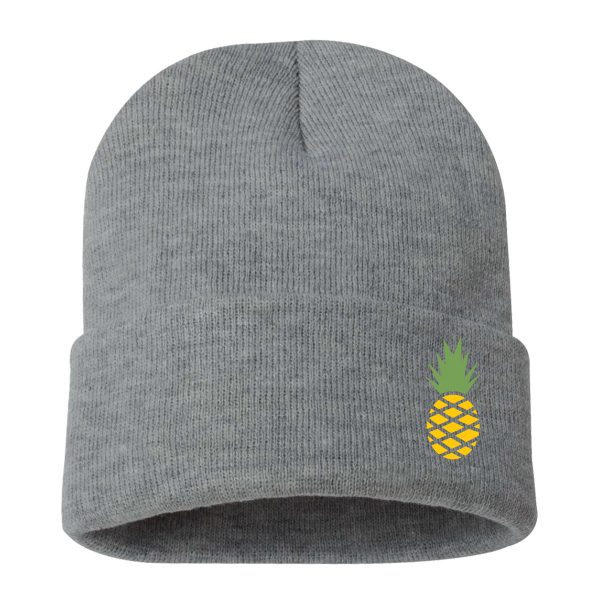 Hawaiian-Bros-Pineapple-Beanie-Dark-Heather-Gray